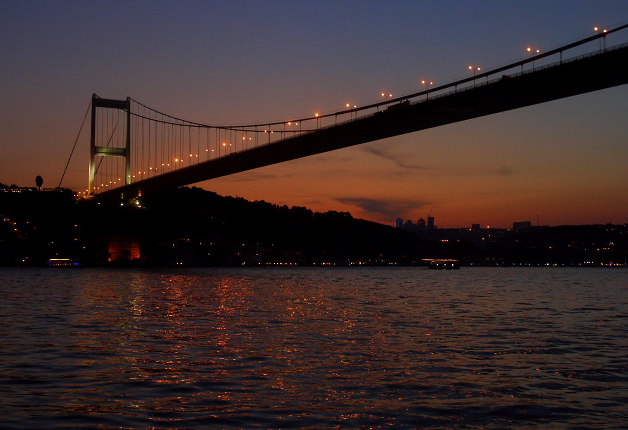 Bosphorus at night